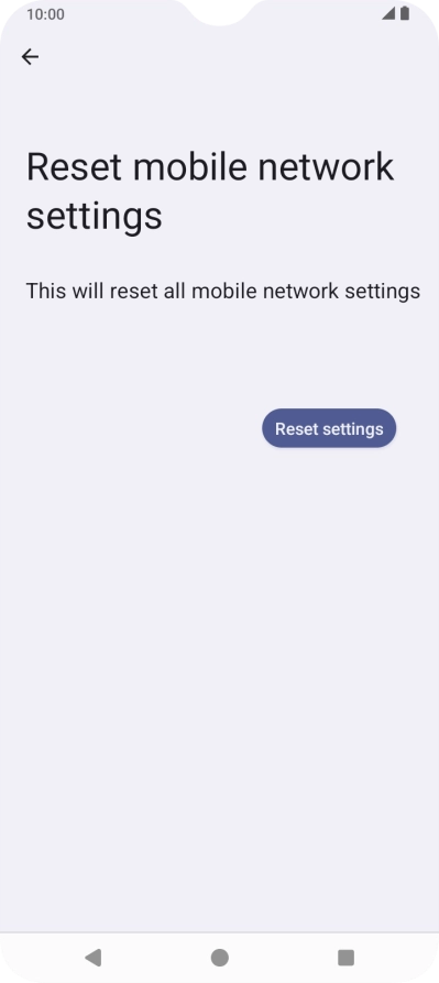 Press Reset settings. Press Reset settings.