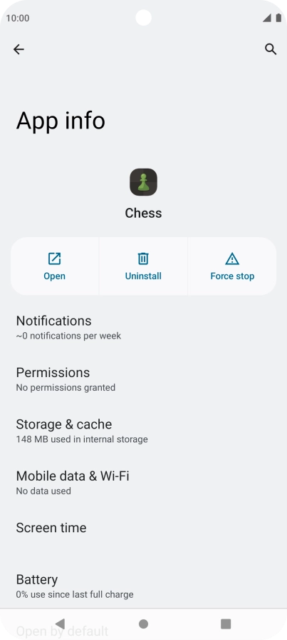 Press Storage & cache.