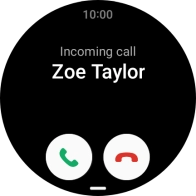 Press the accept call icon and slide your finger upwards to answer the call. Press the accept call icon and slide your finger upwards to answer the call.