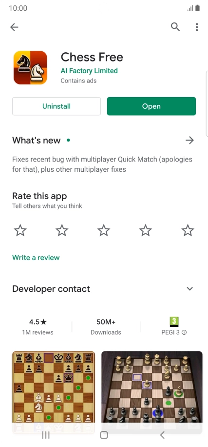 Press Uninstall.