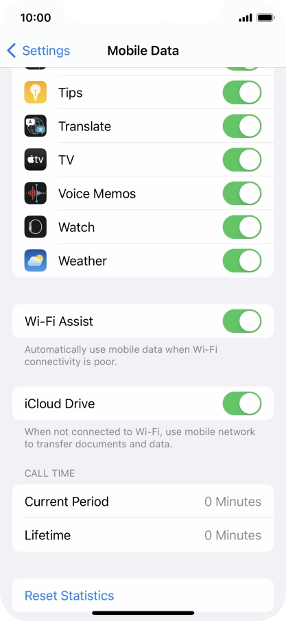 Press the indicator next to 