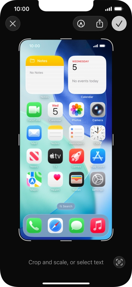 Follow the instructions on the screen to edit and save your screenshot. Follow the instructions on the screen to edit and save your screenshot.