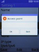 Key in live.vodafone.com and press the Left selection key.