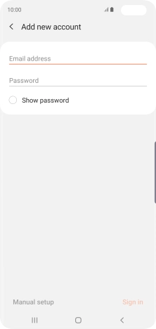 Press Email address and key in your email address.