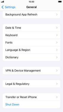 Press Transfer or Reset iPhone.