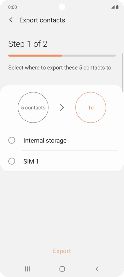 Press the name of the SIM.