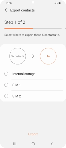 Press the name of the SIM. Press the name of the SIM.