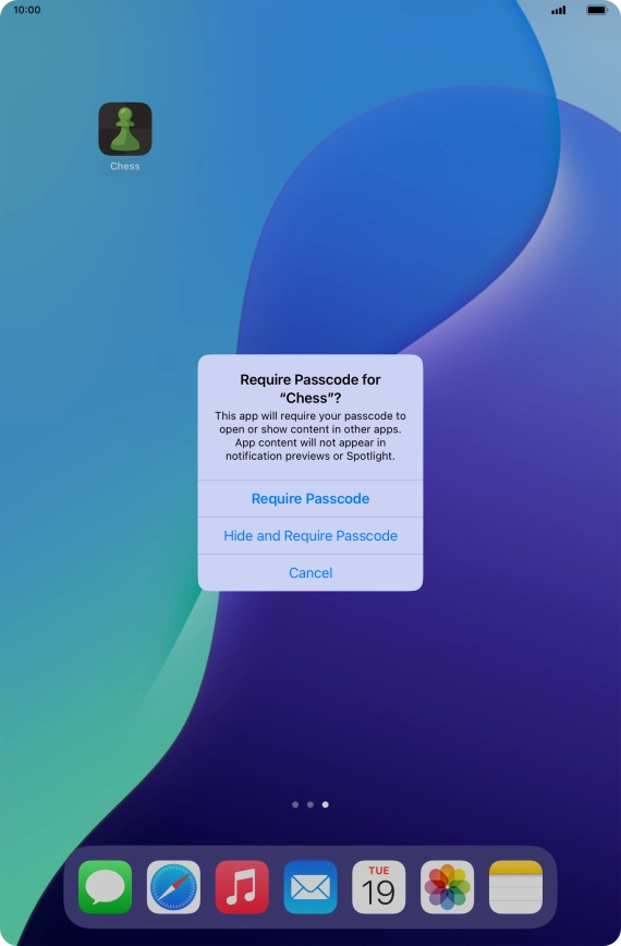 Press Require Passcode.