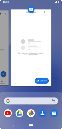 Slide your finger right on the screen. Slide your finger right on the screen.
