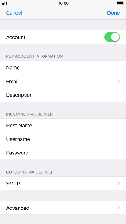 Press SMTP.