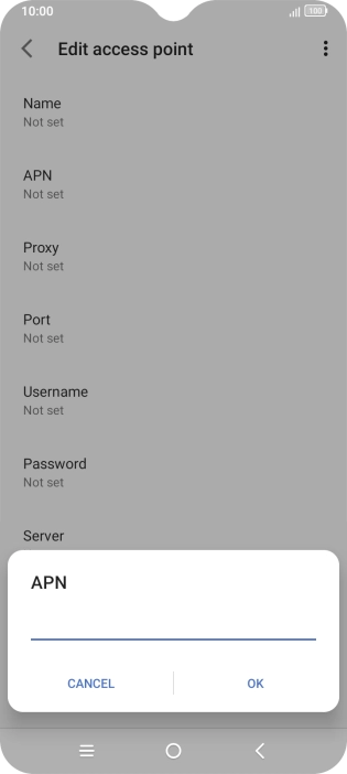 Key in live.vodafone.com and press OK. Key in live.vodafone.com and press OK.