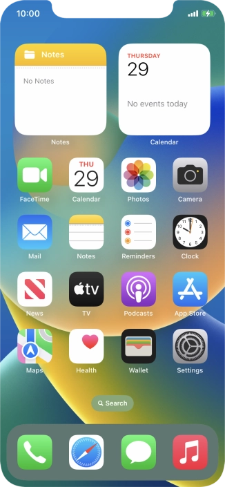When the battery charging icon is displayed, the battery is charging.