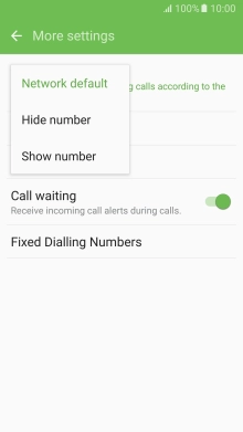 Press Show number to turn on caller identification.