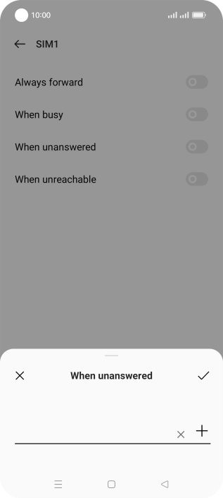 Key in +61414121121 and press the confirm icon.