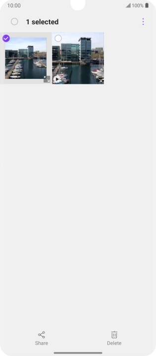 Press the required pictures or video clips to add them. Press the required pictures or video clips to add them.