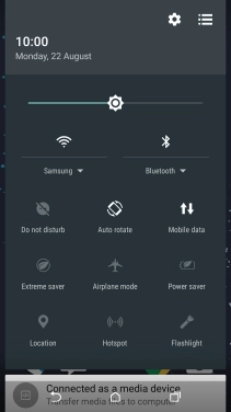 Press the settings icon.