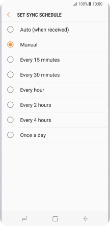 Press the required setting. Press the required setting.