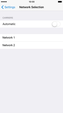 If you turn off the function, press the required network.