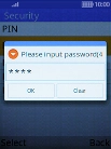 Key in the phone lock code (default is 1234) and press the Left selection key.