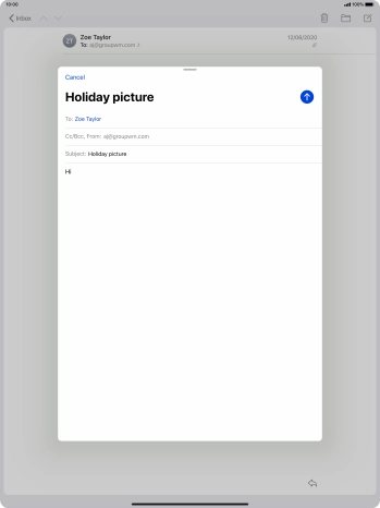 Press and hold the text input field until a pop-up menu is displayed.