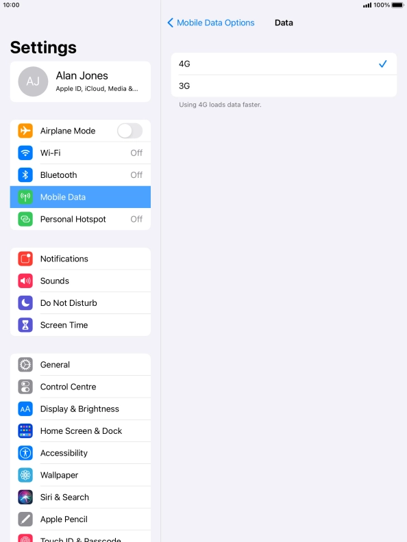 Press the required network mode. Press the required network mode.