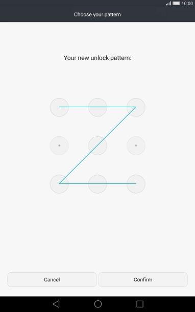 Repeat the selected lock code and press Confirm.