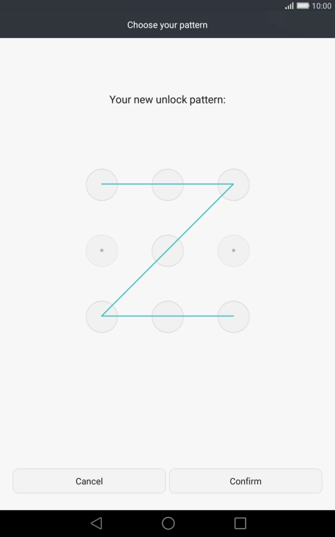 Repeat the selected lock code and press Confirm.
