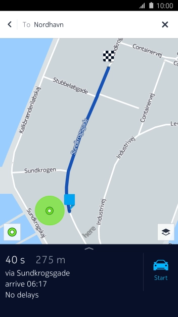 Press the required route. Press the required route.