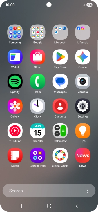 Press Gallery and go to the required folder.