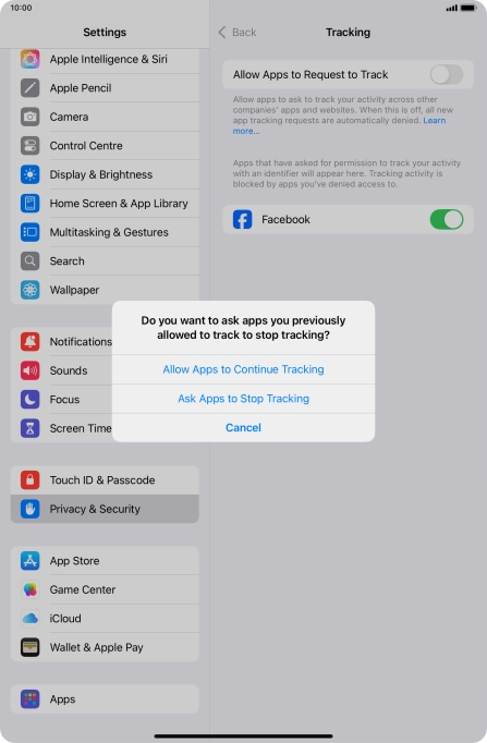 If you turn off the function, press the required setting. If you turn off the function, press the required setting.