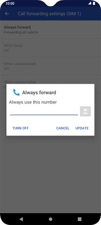 Press TURN OFF.