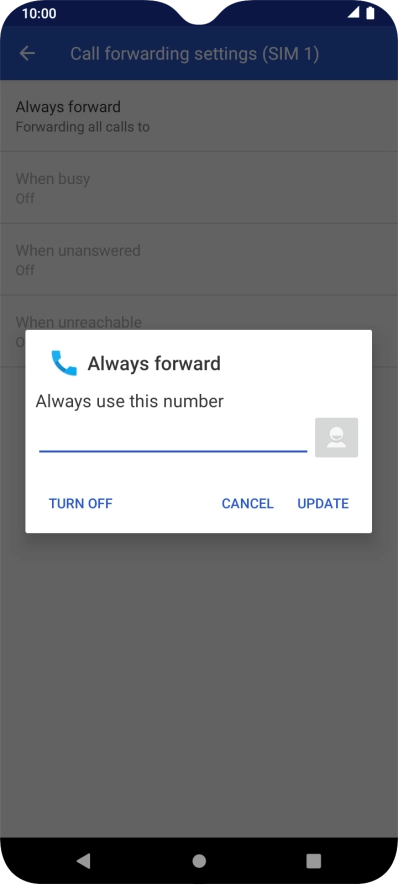 Press TURN OFF.