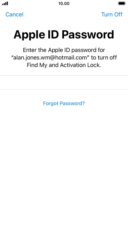 Press Turn Off.
