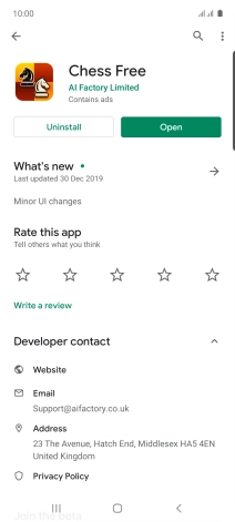 Press Uninstall.