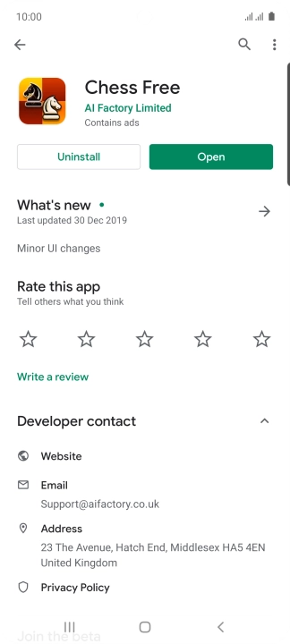 Press Uninstall.