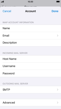 Press SMTP.