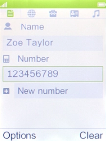 Key in the required phone number and press the Navigation key.