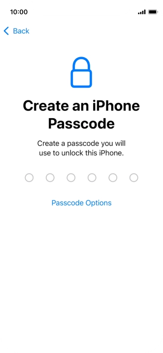 Press Passcode Options. Press Passcode Options.