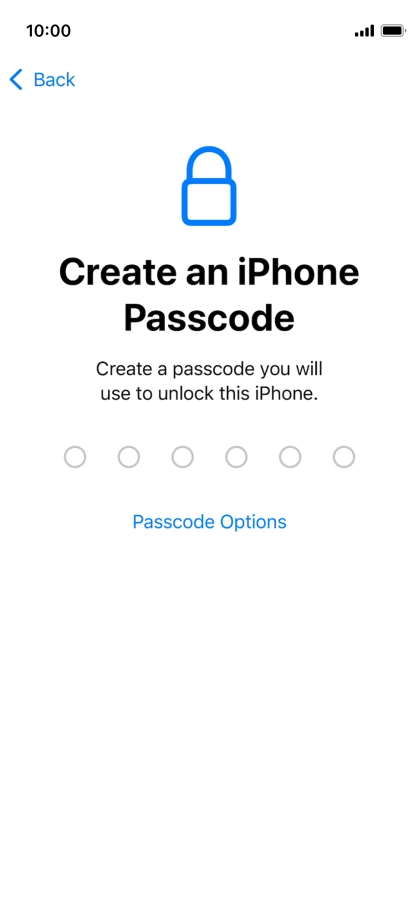 Press Passcode Options. Press Passcode Options.