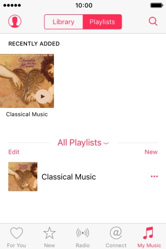 Press New and key in the name of the playlist. Press New and key in the name of the playlist.