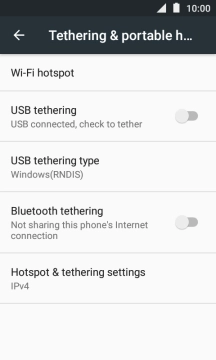 Press Wi-Fi hotspot.