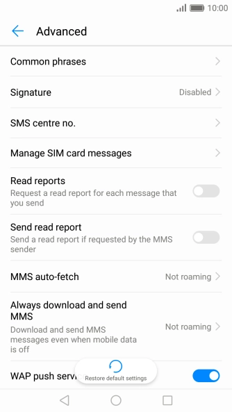 Press SMS centre no.. Press SMS centre no..