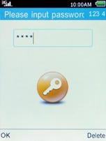 Key in the phone lock code (default is 1234) and press the Left selection key.