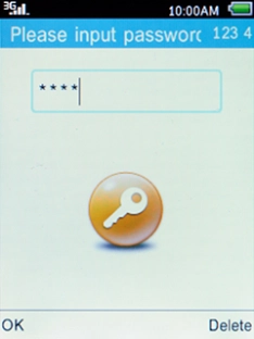 Key in the phone lock code (default is 1234) and press the Left selection key.