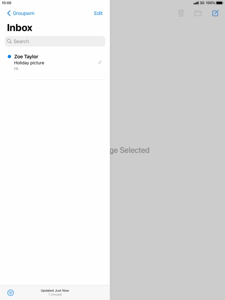 Press the new email message icon.