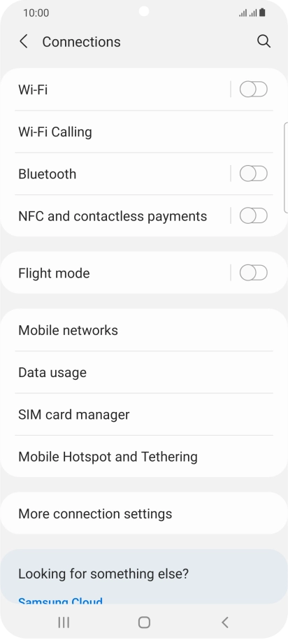 Press Data usage. Press Data usage.