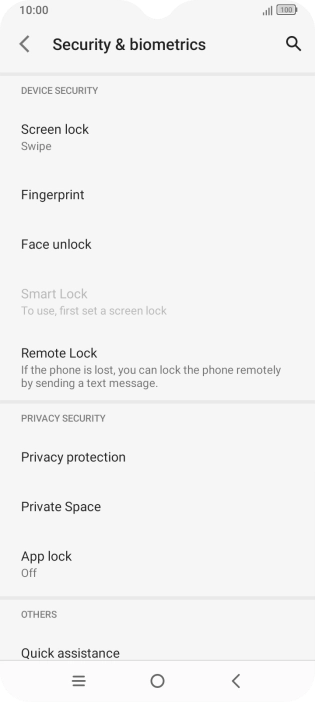 Press Fingerprint.