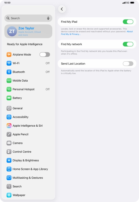 Press the indicator next to Press the indicator next to