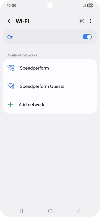 Press the required Wi-Fi network. Press the required Wi-Fi network.
