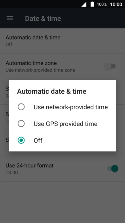 Press the required setting to turn on the function. Press the required setting to turn on the function.